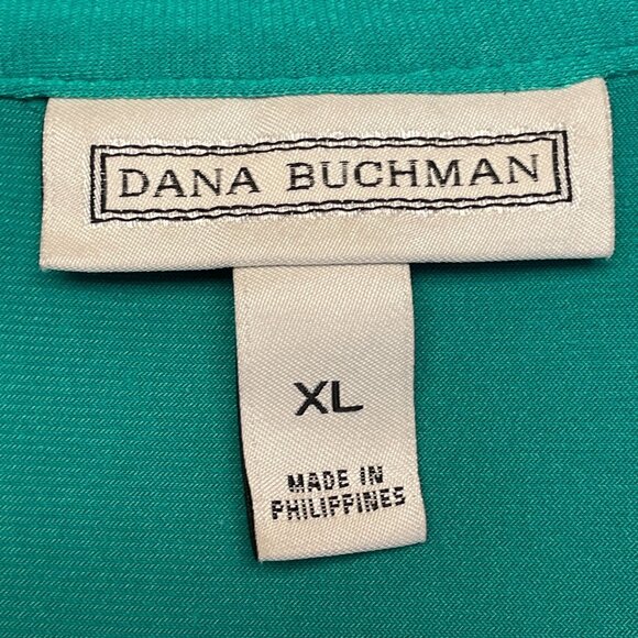 Dana Buchman Womens Travel Knit Tunic Top Size XL Green Button Up Comfy Office - Picture 11 of 13